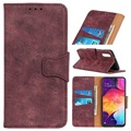 Vintage Series Samsung Galaxy A50 Wallet Case - Wijnrood