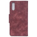 Vintage Series Samsung Galaxy A50 Wallet Case - Wijnrood