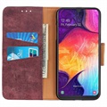Vintage Series Samsung Galaxy A50 Wallet Case - Wijnrood