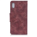 Vintage Series Sony Xperia L3 Wallet Case - Wijnrood