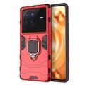 Vivo X80 Pro Hybrid Case met Ringhouder - Rood
