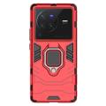 Vivo X80 Pro Hybrid Case met Ringhouder - Rood