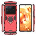 Vivo X80 Pro Hybrid Case met Ringhouder - Rood