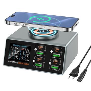WLX-X9S 9-in-1 Desktop Oplaadstation - 140W, USB-C, USB-A & Draadloos opladen