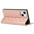 iPhone 13 Wallet Case met Make-upspiegel - Rose Gold