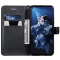 Huawei Nova 5T, Honor 20/20S Wallet Hoesje met Magnetische Sluiting - Zwart