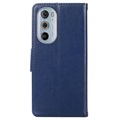 Motorola Edge 30 Pro Wallet Case met Magnetische Sluiting - Blauw