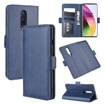 OnePlus 8 Wallet Case met Magnetische Sluiting - Blauw