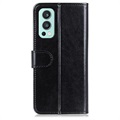 OnePlus Nord 2 5G Wallet Case met Standaardfunctie - Zwart