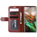Samsung Galaxy Note10 Wallet Case met Magnetische Sluiting - Bruin