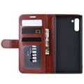 Samsung Galaxy Note10 Wallet Case met Magnetische Sluiting - Bruin