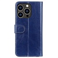 iPhone 14 Pro Wallet Case met Standaardfunctie - Blauw