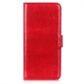 iPhone 15 Pro Wallet Case met Magnetische Sluiting - Rood