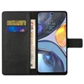Motorola Moto G22 Wallet Case met Magnetische Sluiting - Zwart