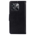 OnePlus 10T Wallet Hoesje met Magnetische Sluiting - Zwart