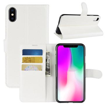 iPhone XR Wallet Case met Magnetische Sluiting - Wit
