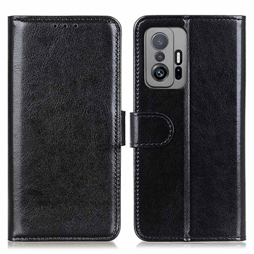 Xiaomi 11T/11T Pro Wallet Case met Standaardfunctie - Zwart