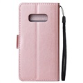 Samsung Galaxy S10e Wallet Case met standaardfunctie - Rose Gold
