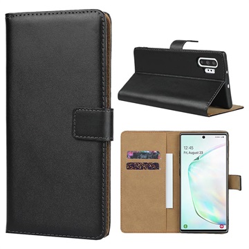 Samsung Galaxy Note10+ Wallet Leren Hoesje - Zwart