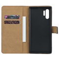Samsung Galaxy Note10+ Wallet Leren Hoesje - Zwart