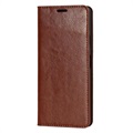 Sony Xperia 10 IV Wallet Leren Hoesje met Standaard - Bruin