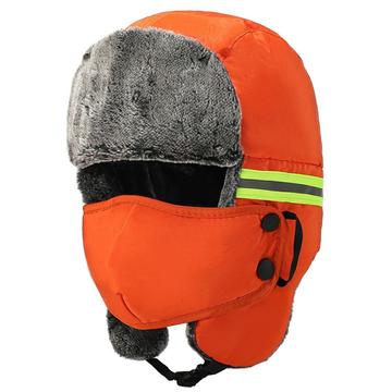 Warme Wintermuts met Reflecterende Stroken en Gezichtsmasker