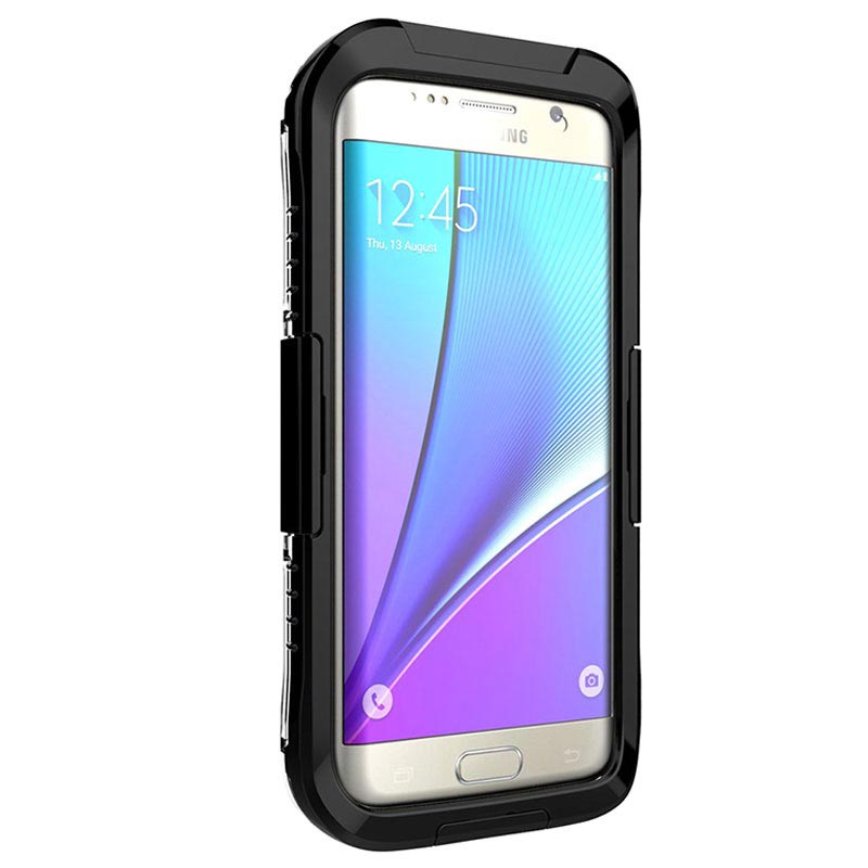Samsung Galaxy S7 Edge waterdicht hoesje zwart - IP-68 gecertificeerd, gemaakt van silicoon