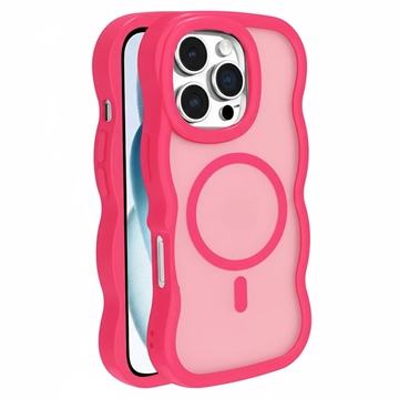 iPhone 16 Pro Max Golfrand magnetisch hybride hoesje - Hot Pink