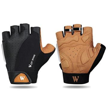 West Biking YP0211196 Halfvinger Sport/Fietshandschoenen - XL - Bruin / Zwart