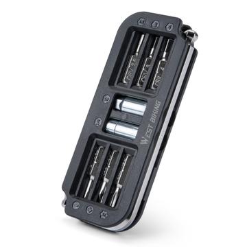 West Biking YP0719446 10-in-1 draagbaar fietsreparatiegereedschap