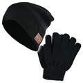 Winterset - Touchscreen Handschoenen en Bluetooth Muts - Zwart