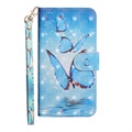 Wonder Series Samsung Galaxy A21s Wallet Case - Blauwe Vlinder