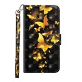 Wonder Series Samsung Galaxy A21s Wallet Case - Goud Vlinder