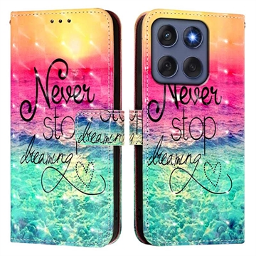 Motorola Edge 60/60 Fusion Wonder Series Portemonnee Hoesje - Stop nooit met dromen