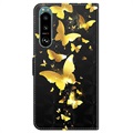 Wonder Series Sony Xperia 5 III Wallet Case - Goud Vlinder