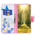 Wonder Series iPhone 14 Pro Wallet Case - Blauwe vlinder