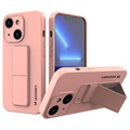 Wozinsky Standaard iPhone 13 Mini Siliconen Hoesje - Roze