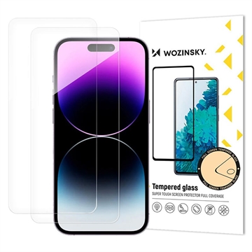 iPhone 17/16 Pro Wozinsky Super Tough Glazen Screenprotector - 2 Stu.