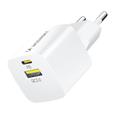 Wozinsky WWCEAC 33W GaN Dual-Port Wandoplader - USB-A, USB-C - Wit