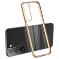 X-Level Electroplated Samsung Galaxy S22+ 5G Case - Goud / Transparant
