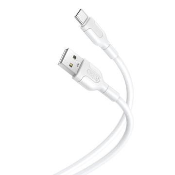 XO NB212 USB-A / USB-C kabel - 2,1A, 1m - Wit