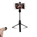 XT10 Bluetooth Selfie Stick Statief met Afstandsbediening - Zwart