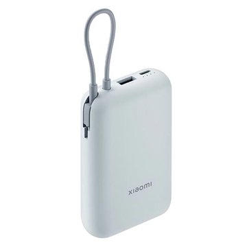 Xiaomi 10000mAh Power Bank met geïntegreerde USB-C kabel 22.5W - Ijsblauw