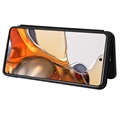Xiaomi 11T/11T Pro Flip Case - Koolstofvezel - Zwart