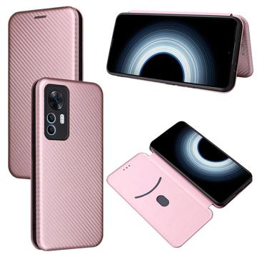 Honor X7 Flip Case - Koolstofvezel - Zwart