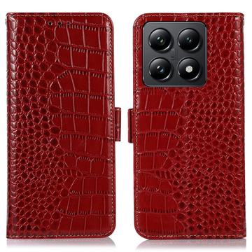Xiaomi 14T Pro Crocodile Series Wallet Leren Hoesje met RFID