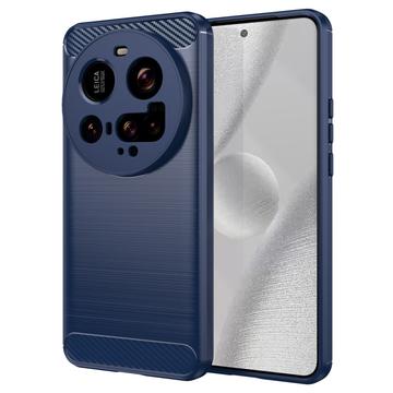 Xiaomi 15 Ultra Geborsteld TPU Hoesje - Koolstofvezel