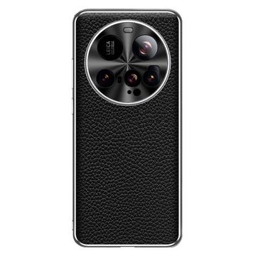 Xiaomi 15 Ultra Leren TPU-hoesje - Zwart