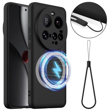 Xiaomi 15 Ultra Liquid Siliconen Hoesje - MagSafe Compatibel - Zwart