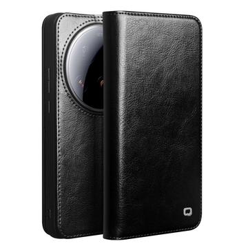 Xiaomi 15 Ultra Qialino Classic Wallet Leren Hoesje - Zwart